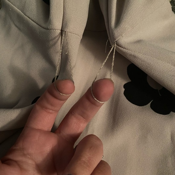 Lauren Conrad Beige Dress with Black Floral Print - Picture 7 of 13